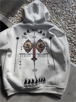 Oversize Nakışlı Yüksek Kaliteli Sweatshirt