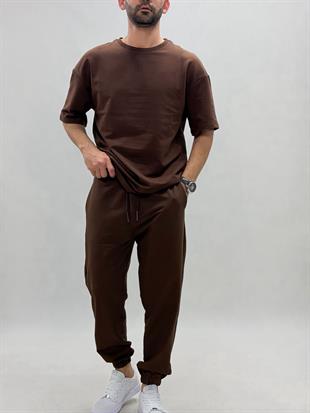 Oversize paça lastikli iki iplik takım