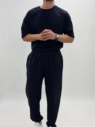 Oversize paça lastikli iki iplik takım