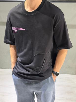 oversize panter baskılı tişort