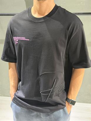 oversize panter baskılı tişort