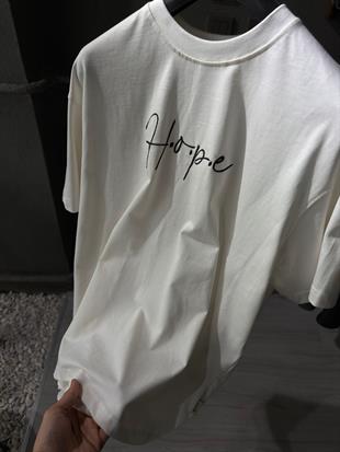 oversize punch print baskı ve nakış detaylı oversize t shirt