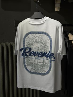 oversize punch print baskı ve nakış detaylı oversize t shirt