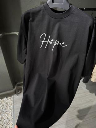 oversize punch print baskı ve nakış detaylı oversize t shirt