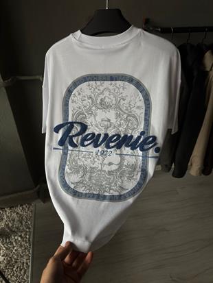 oversize punch print baskı ve nakış detaylı oversize t shirt
