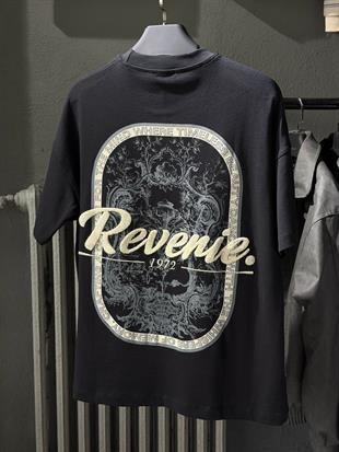 oversize punch print baskı ve nakış detaylı oversize t shirt