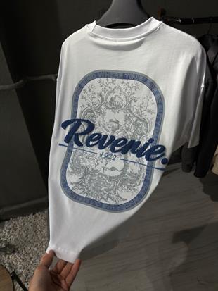 oversize punch print baskı ve nakış detaylı oversize t shirt