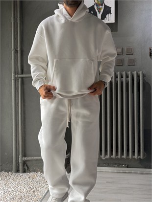 Oversize Şardonlu Hoodie