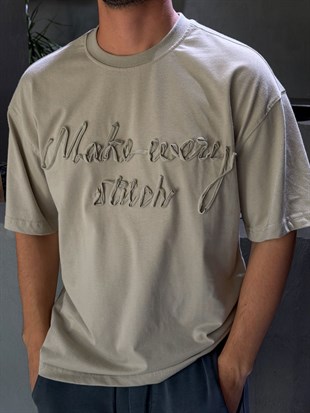 Oversize Yazılı T-shirt