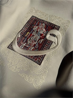 Overszie Baskılı Patch Printing Sweatshirt