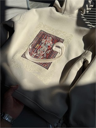 Overszie Baskılı Patch Printing Sweatshirt