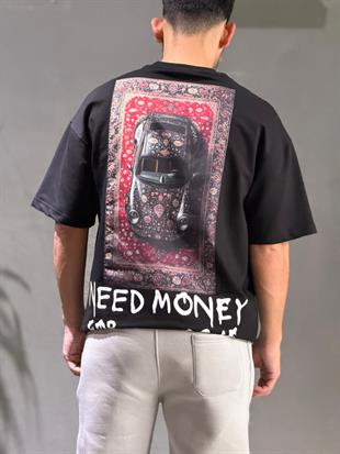 Overszie Baskılı Patch Printing T-shirt