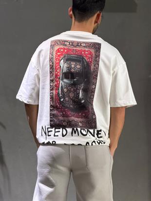 Overszie Baskılı Patch Printing T-shirt