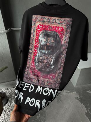 Overszie Baskılı Patch Printing T-shirt