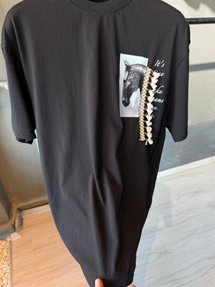 pach nakış  oversıze tişort 