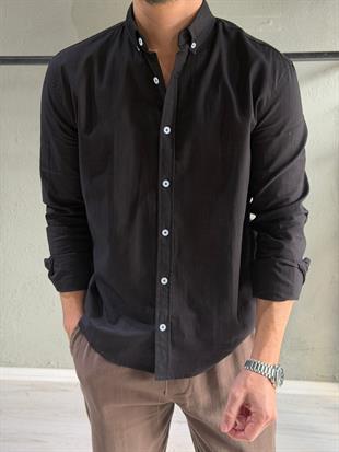 pamuk keten rahat gömlek