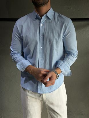 pamuk keten rahat gömlek