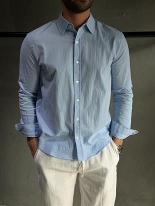 pamuk keten rahat gömlek