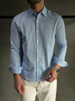 pamuk keten rahat gömlek