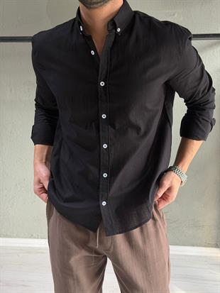 pamuk keten rahat gömlek