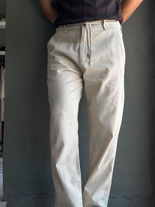 Rahat Kalıp Yazlık Keten Pantolon
