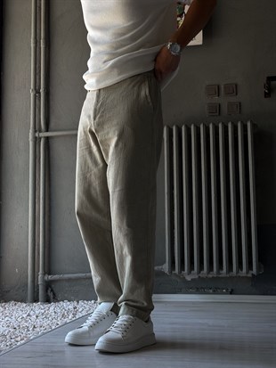 Rahat Kalıp Yazlık Keten Pantolon