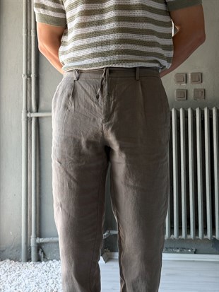 Rahat Kalıp Yazlık Keten Pantolon