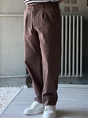 Rahat Kalıp Yazlık Keten Pantolon