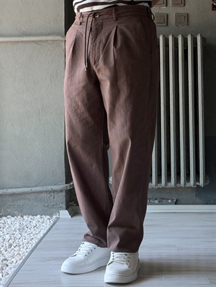 Rahat Kalıp Yazlık Keten Pantolon