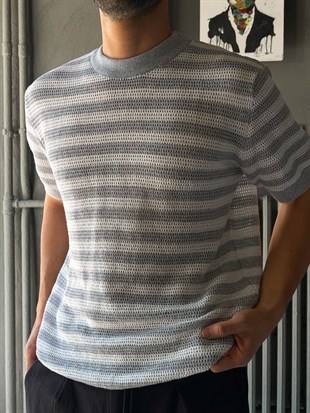 Triko Örme Kumaş Casual T-shirt