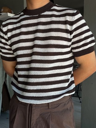 Triko Örme Kumaş Casual T-shirt