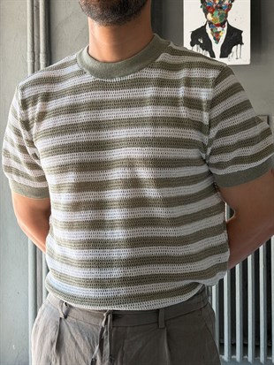 Triko Örme Kumaş Casual T-shirt
