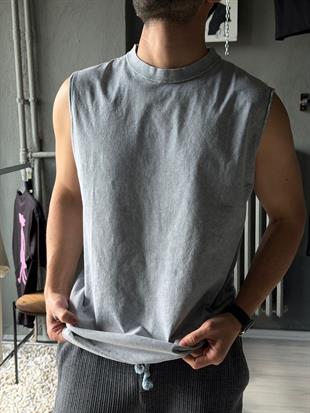 Yıkamalı Oversize Atlet