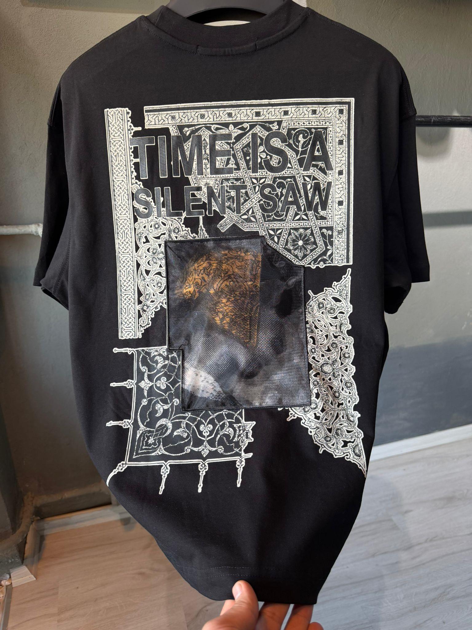 1oversize punch print baskı ve nakış detaylı oversize t shirt