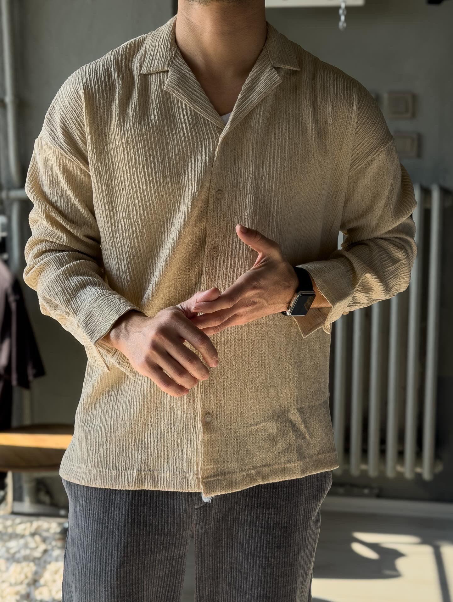 apaç yaka oversize gömlek