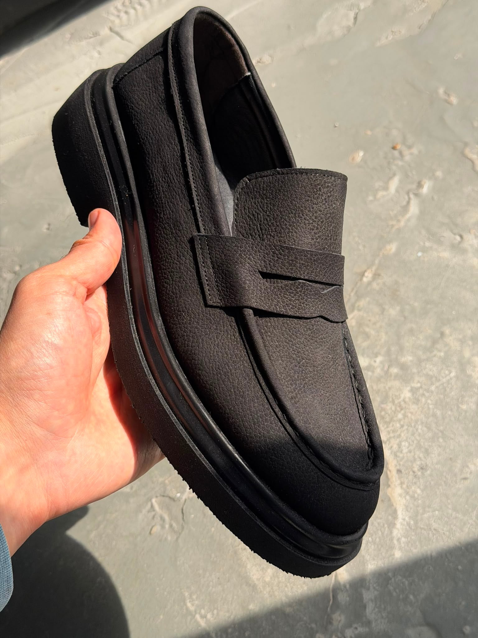 Hakiki Nubuk Deri Loafer Ayakkabı