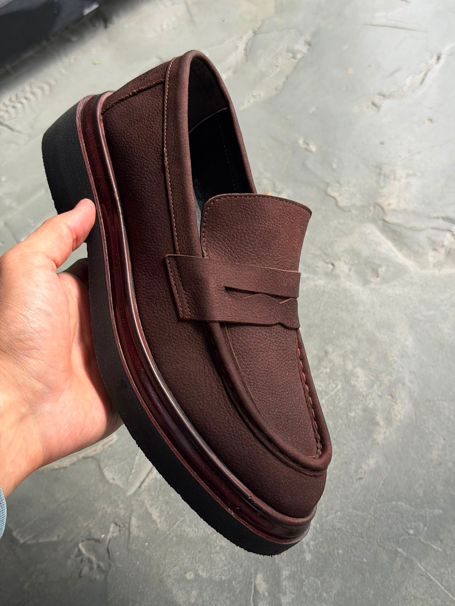 Hakiki Nubuk Deri Loafer Ayakkabı