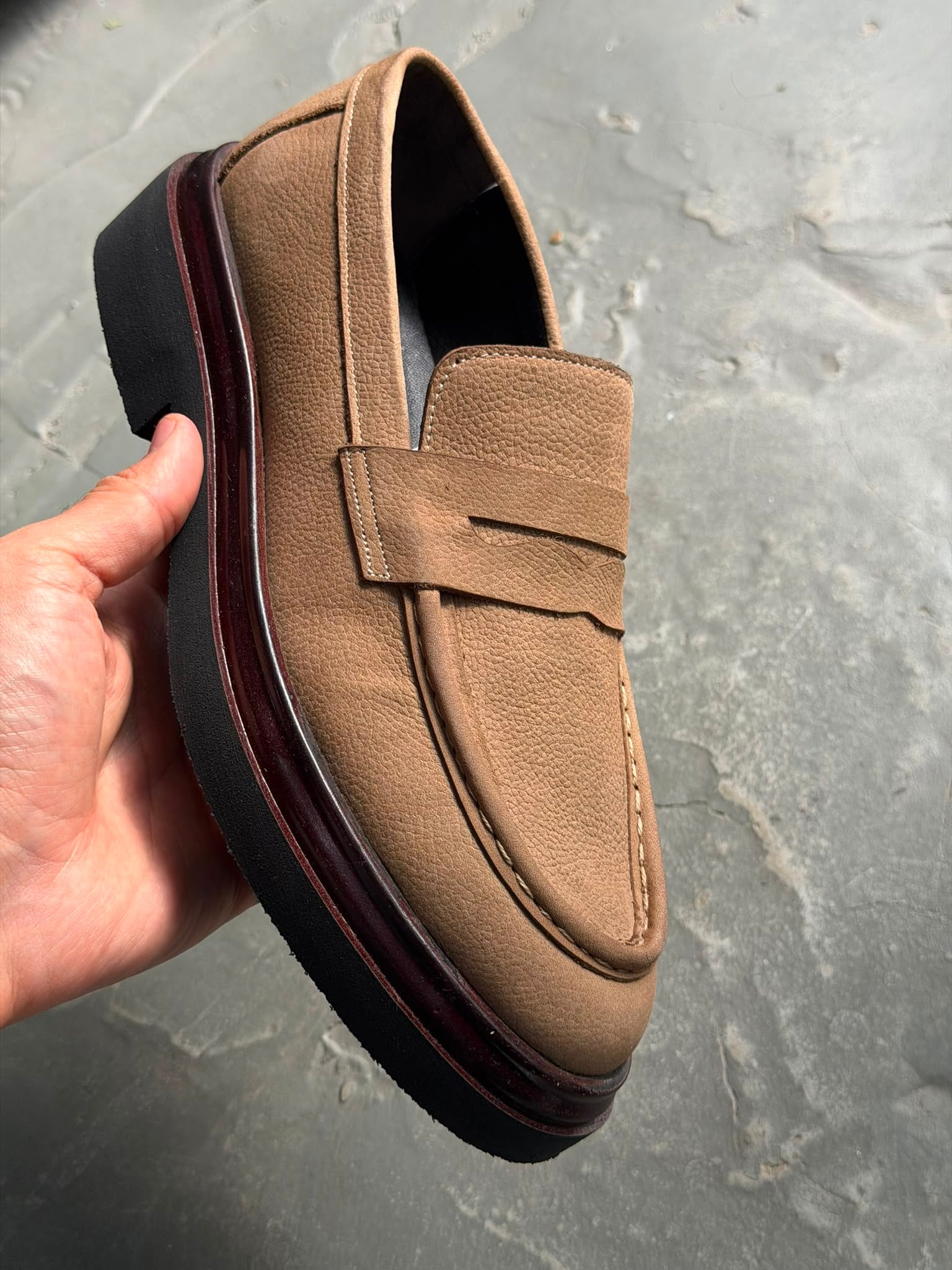 Hakiki Nubuk Deri Loafer Ayakkabı