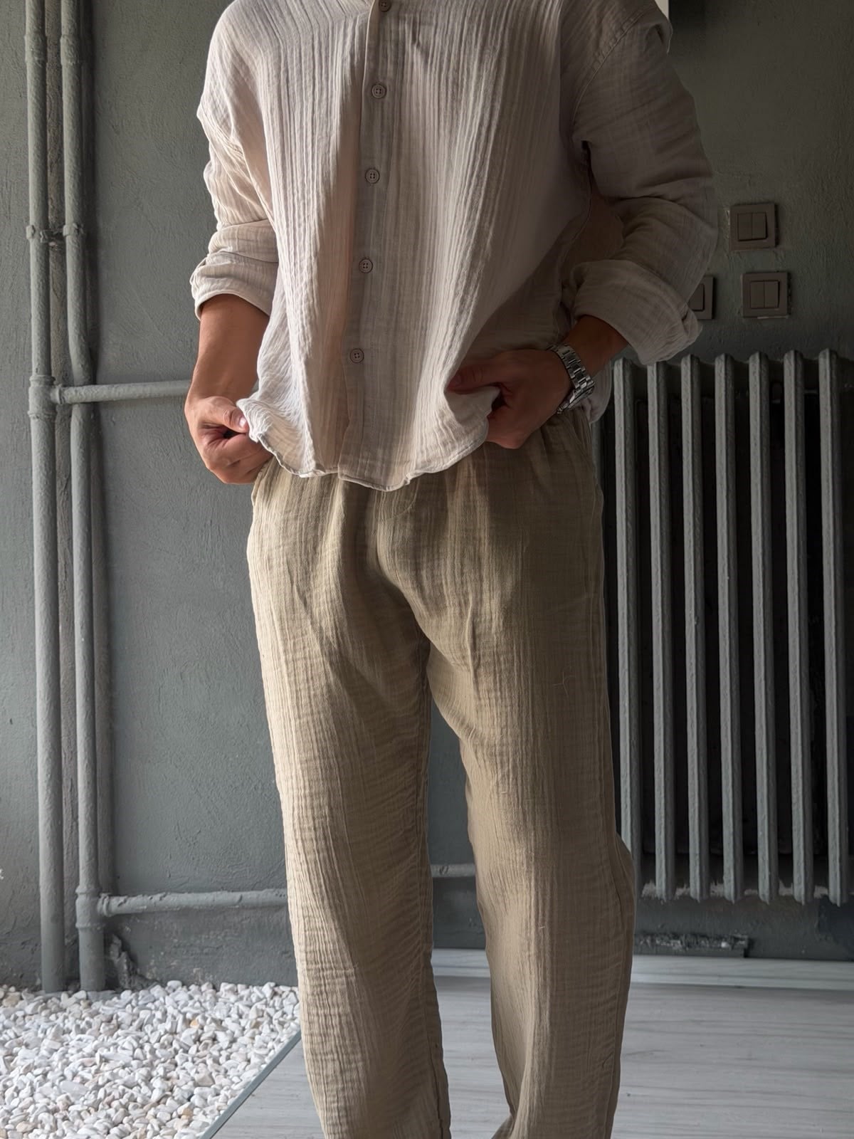 Müslim Kumaş Baggy Pantolon