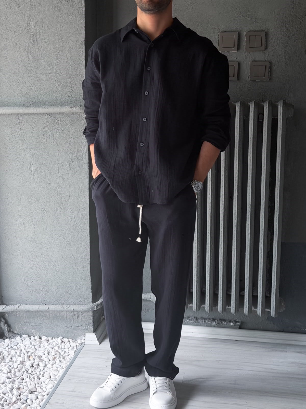 Müslim Kumaş Baggy Pantolon