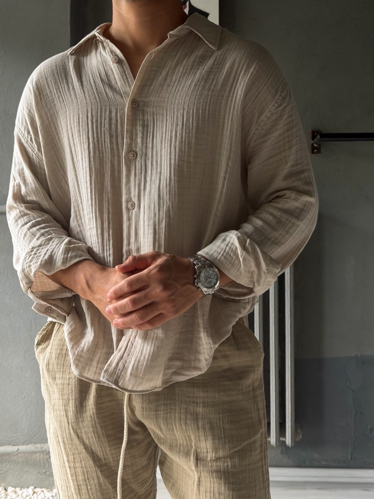 Muslim Kumaş Oversize Gömlek