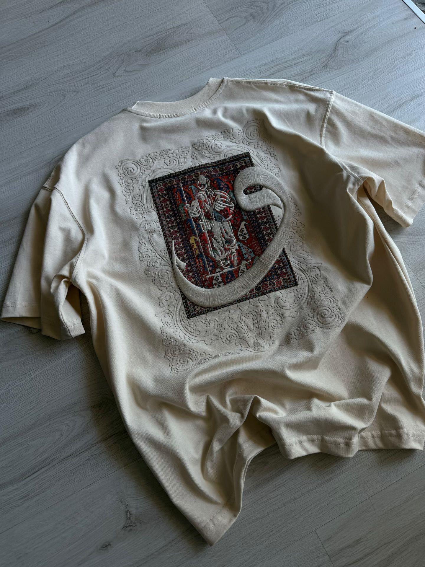 Oversize Baskılı Nakışlı T-shirt