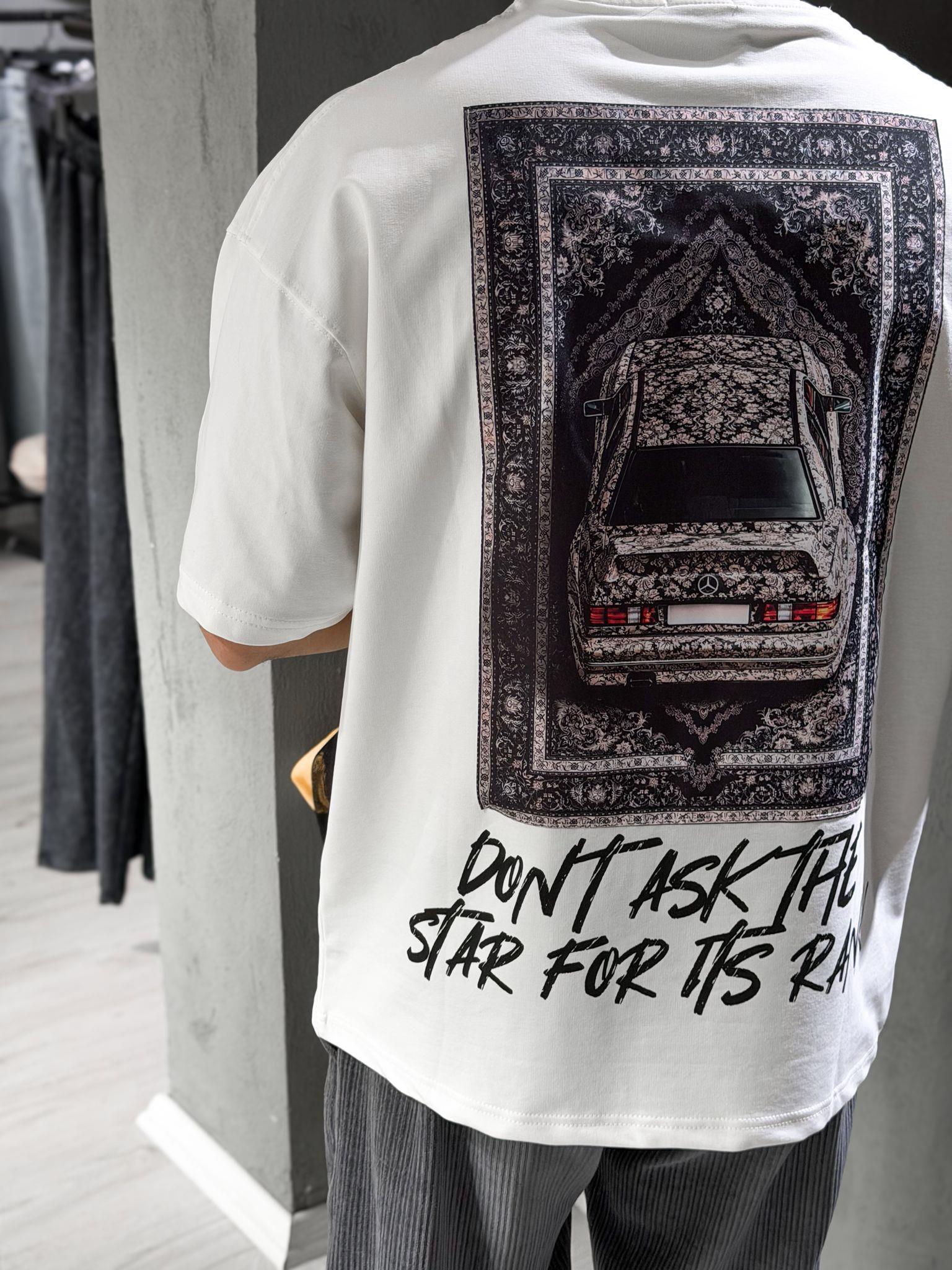 Oversize Baskılı Nakışlı T-shirt