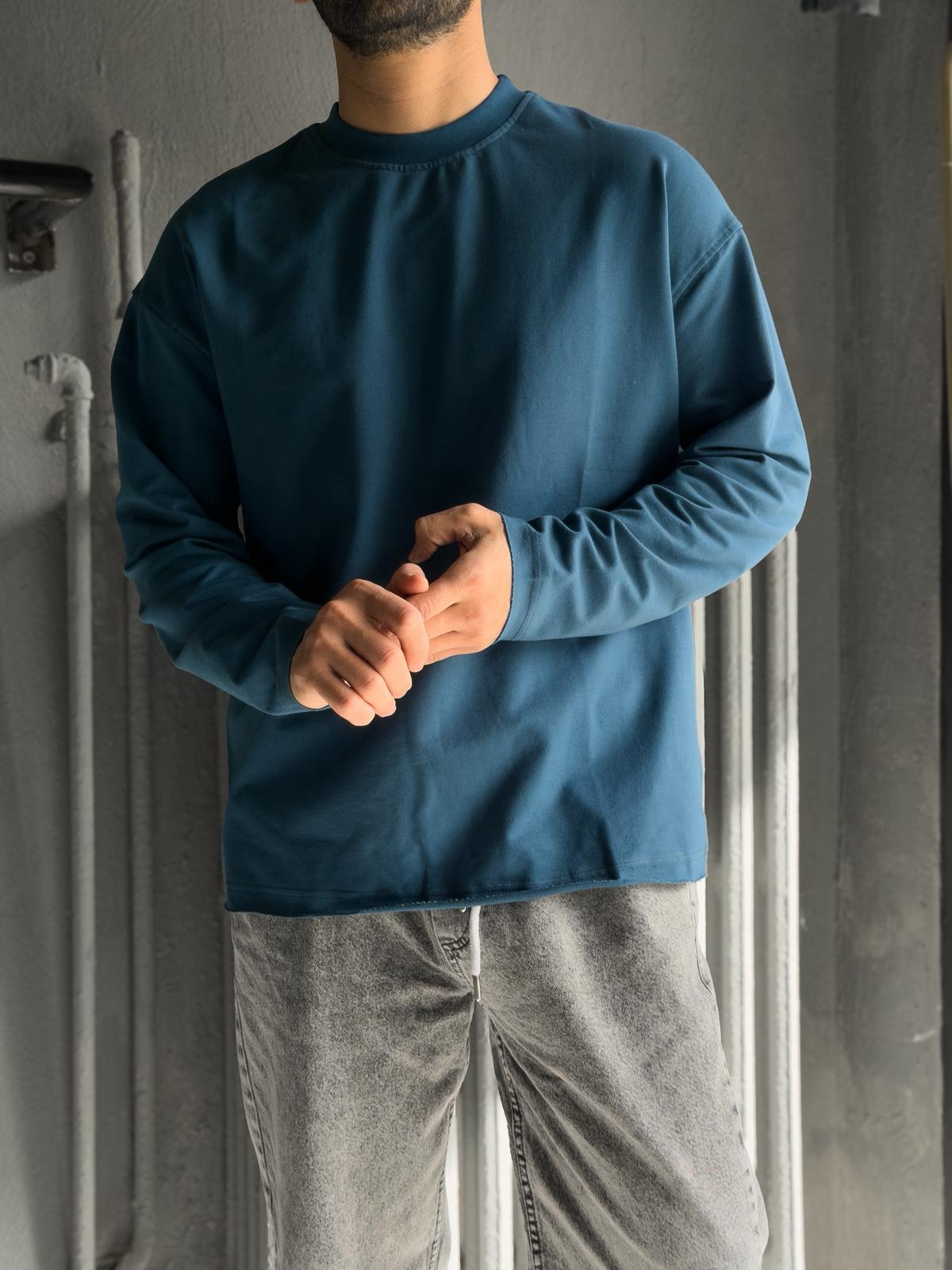 oversize iki iplik uzun kol 