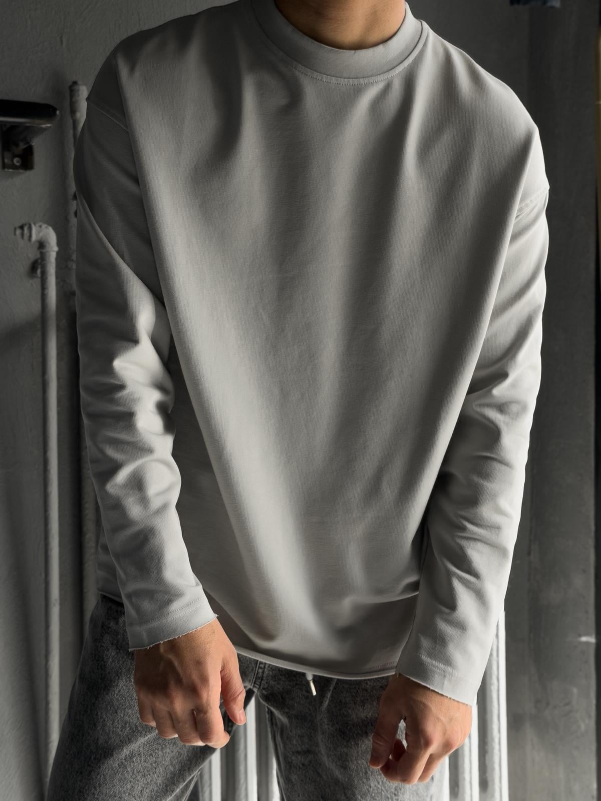 oversize iki iplik uzun kol 