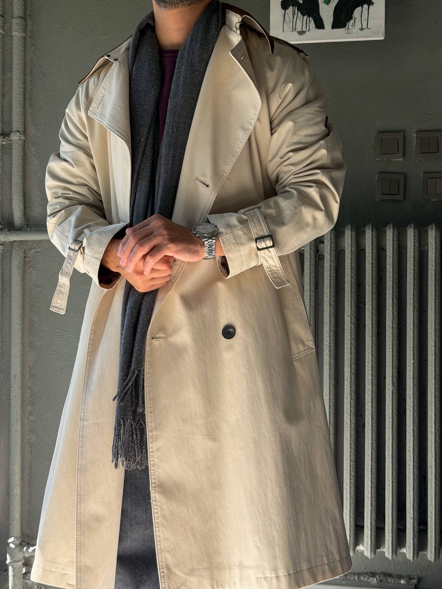 Oversize Mevsimlik İnce Kaban