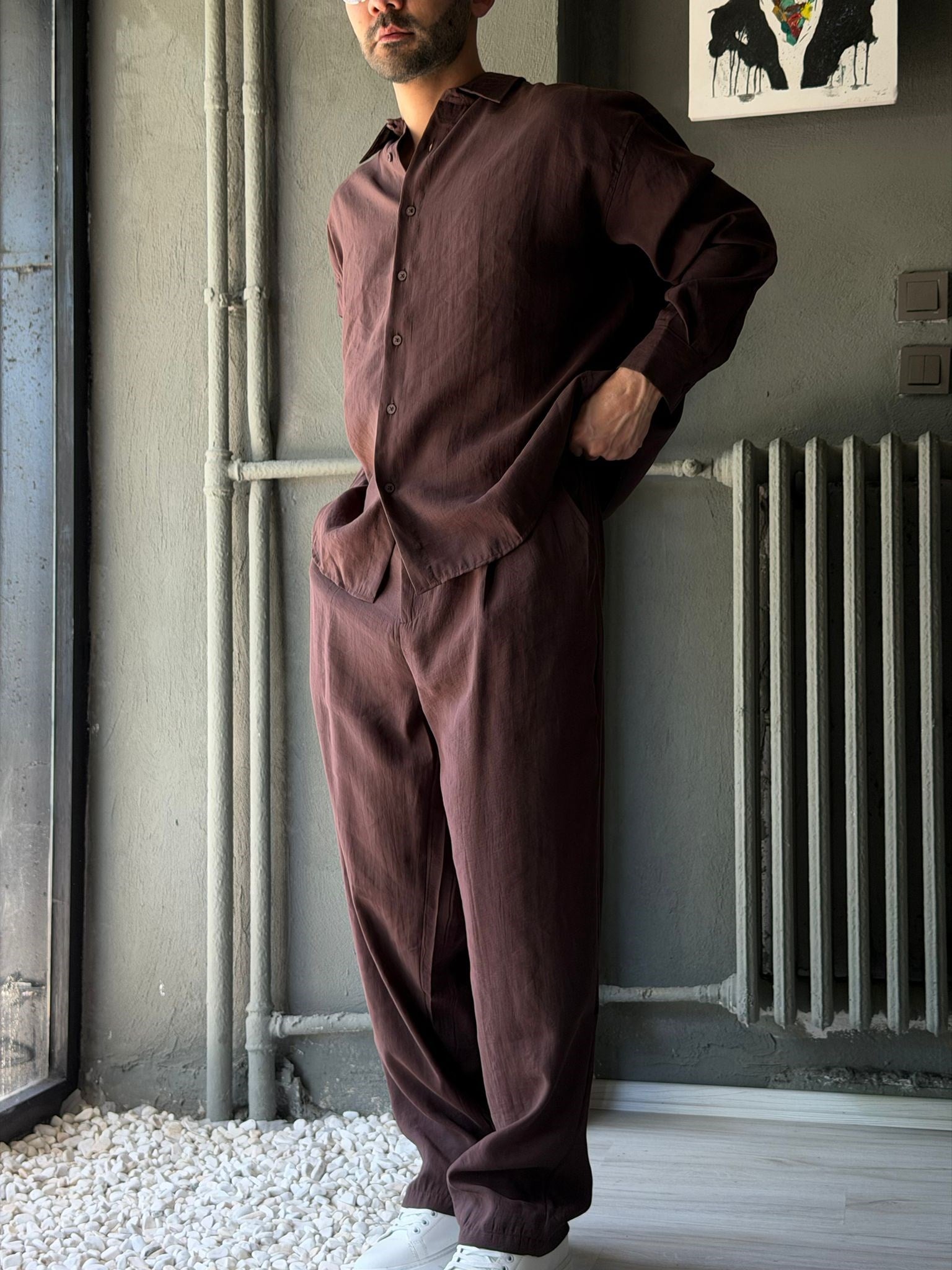 Oversize Modal Kumaş Alt-üst Takım