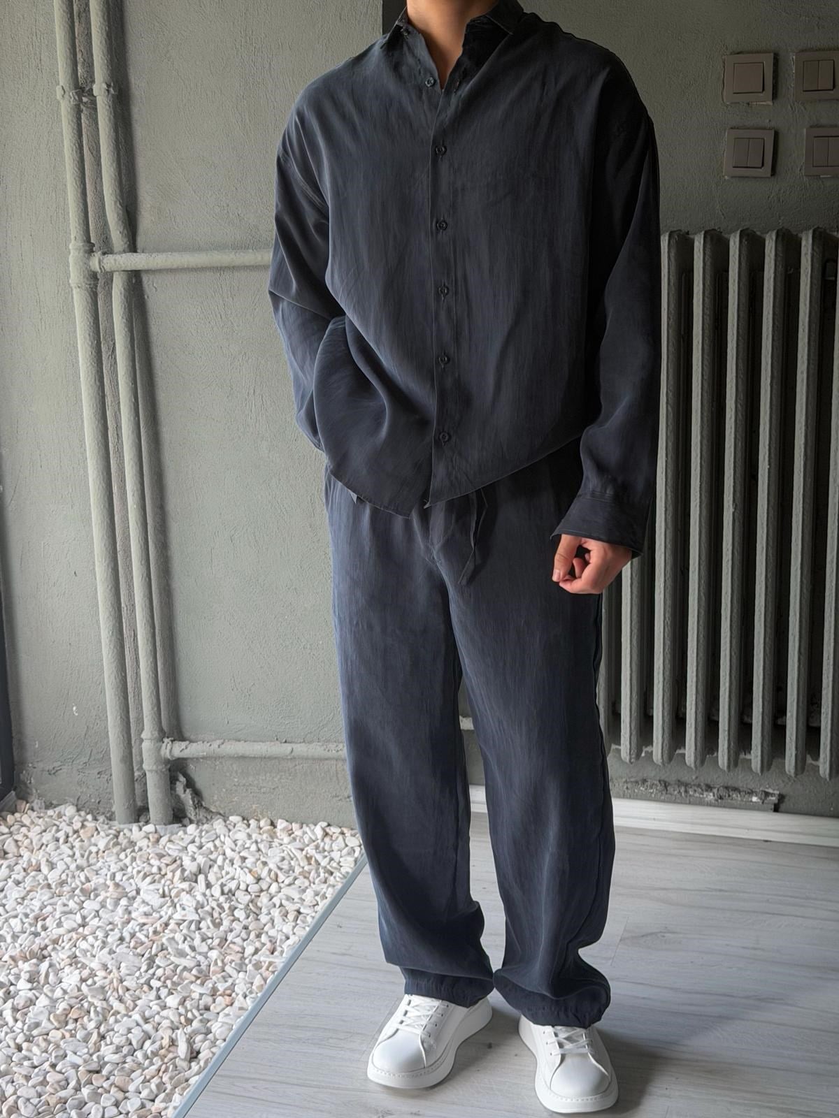 Oversize Tensel Kumaş Alt-üst Takım