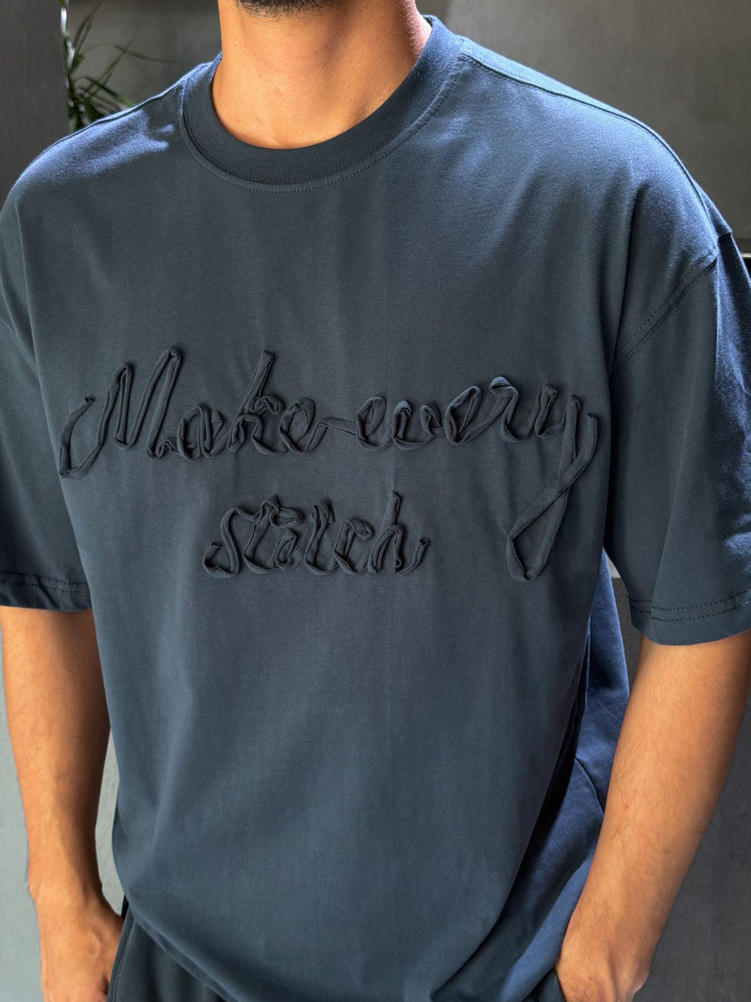 Oversize Yazılı T-shirt