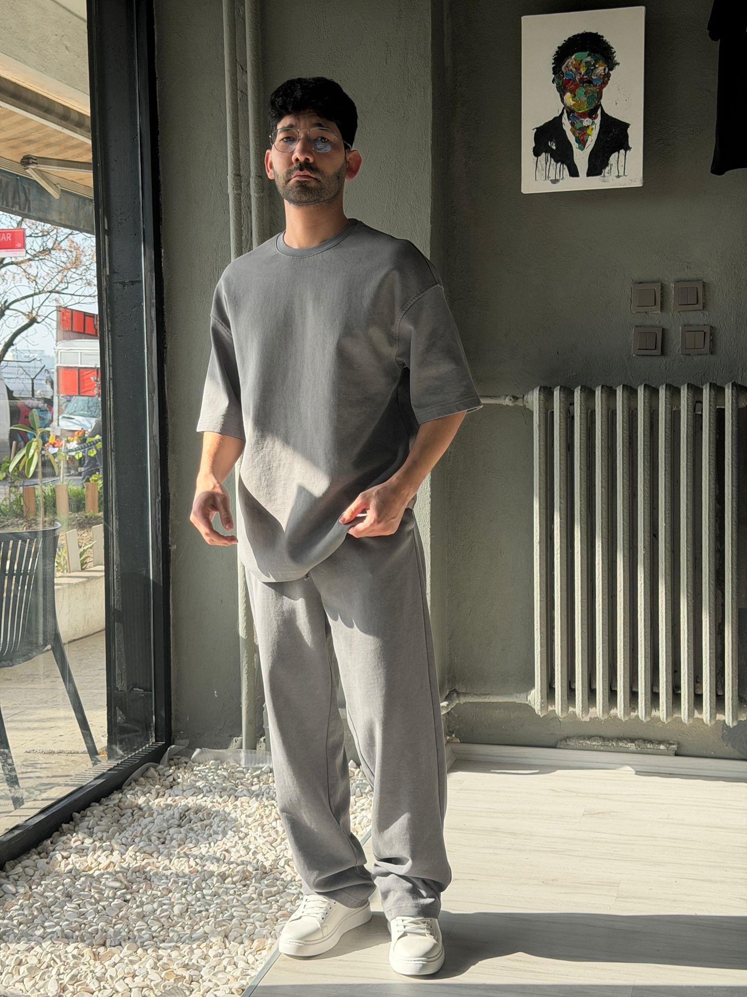 yıkamalı oversize takım